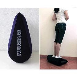 OMSI Luxury Toy Couples Bedroom Adventure, Magic Triangle Fun Pillow PVC, Inflatable Flocking Pillow Couple Sex Posture Pad Back Pad