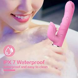 Qhufnng 8 Frequency Rabbit Toy for Women Waterproof Electric Shock Magic Wand Funny Toys Women Best Gift for Travel Pink