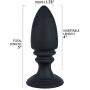 Large Silicone Anal Plug - Textured Butt Sex Stimulator - Suction Base Sex Toy