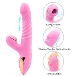 Wonderful Gift Powerful Thrusting & Suction Multi-Speed Clǐtorals Suckǐng Toys for Women Handheld USB Rechargeable,T-Shirt