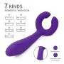 G-Spot Rabbit Silicone Dildo Vibrator Adult Toys for Women - Adorime Rechargeable Waterproof Clitoris Vagina Nipples Stimulator Massager Sex Things for Solo or Couples