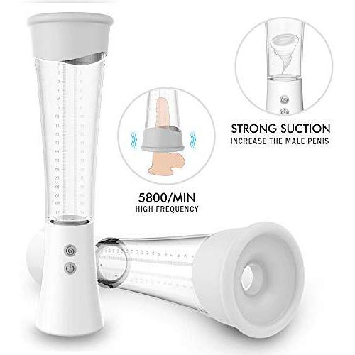 Automatic Pump Air Massager Tool with 3 Suctions and 4 Vibrations Multi-Functions Male Effective Electric Toys for Men