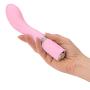 Pure Love Silicone G-Spot Vibrator Pink, Rechargeable and Multi Speed with Swarovski Crystal Button, Pretty Quilted Vibrator