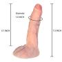 Hyper Realistic Ultra Soft Silicone Dildo Lifelike Vein Superior Penis Dual Layer Liquid Silicone Bendable Penis with Suction Cup Adult Sex Massage Masturbation Toys for Women 7.3 inch (Natural Flesh)