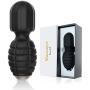 Mini Wand Massager with 10 Speeds Modes,Wireless Small Wand Massager for Neck Back Shoulder (Black)