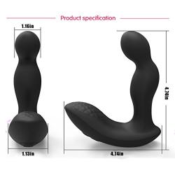 XSEXO - 15m Wireless Control 10 Speeds Stimulator for Men & Couple Rechargeable Massager (Black)