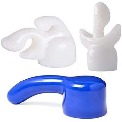 Massager Attachments, Massager Accessories Accessory Attachment Silicone- Three Different Styles (Blue+2 White)