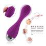 Cordless Handheld Personal Mini Massager, USB Charging, 10 Speed Frequency Mode, Medical Grade Silicone, 100% Waterproof Design for Bedroom, Bathroom, Pool,Party