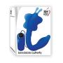 Evolved Novelties Adam and Eve Bendable Butterfly Silicone Vibe Blue Waterproof, 7 Inch