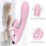 Clitorials Sucking Stimulator Vibrate Toy Oral Tongue Simulation, Waterproof 12 Frequency Sucking Vibration Wand, Soft & High Speed Clitorial Sucking Toy for Female,T-Shirt