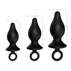 Trinity Vibes Anal Pacifiers Set Of 3, Black