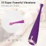 G-Spot Vibrator, Enlove, Clitoral Nipple Vagina Silicone Vibrator with 10 Rotating Vibration Modes, Waterproof Adult Sex Toys for Women Female Ejaculation and Couples Play, Purple G-Spot Vibrator, Enlove, Clitoral Nipple Vagina Silicone Vibrator with 10 Rotating Vibration Modes, Waterproof Adult Sex Toys for Women Female Ejaculation and Couples Play, Purple