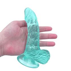 JSCRlove 6 Inch Clear Díldɔ Toys Body Safe Soft PVC Tool with Suction Cup for Hand-Free Play Women Sweater