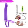 Haiya 10 Speed Vibrating Double Penetration Strapon Anal Dildo