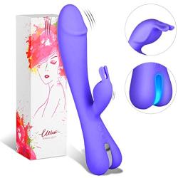 Utimi Rabbit vibrator for Women Rechargeable G Spot Vibrator Waterproof Clitoral Stimulator Sex Toy for Couples Purple