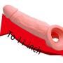 Extender Enlarger Extension Sheath Elastic Long Lasting Time Size Sleeve Stamina Enhancer (Flesh) 04