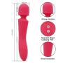 LED Light Vibrator Portable Electronic Mobile Computer USB Rechargeable Power Wireless Wand Massage Cordless Electric Massager (Pink-4)