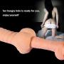 Double Function Soft Realistic Dildo with Bullet Vibrator, Mini Ass Anal Pocket Pussy, Hollow Penis Sleeve, Vibrating Male Masturbators Cup for Men, Lifelike Dong for Women Adult Sex Toys for Couple