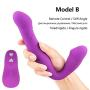 DDapen 10 Speeds V-ágǐná Strapless Strápǒn Vǐbrádǒr Double Vǐbráting Lěsbǐán Remote Control Massager
