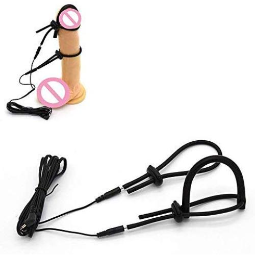 Kixnor E-stim Electro Rings Stimulator, Electro Massager Loops Rings with Connecting Cords for E-stim Accessories Products