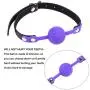 RYOZOCH SM Silicone Ball Gag with Lock Leather Strap BDSM Adult Sex Toys Bondage Kit Restraints Play (1.5in Ball, Purple+Black) RYOZOCH SM Silicone Ball Gag with Lock Leather Strap BDSM Adult Sex Toys Bondage Kit Restraints Play (1.5in Ball, Purple+Black)