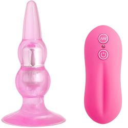 AKStore 10 Mode Vibration Anal Pleasure Butt Plug Vibrating Prostate Massager Anal Sex Toy,Bulbs Probe(Pink)