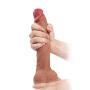 Xise Hyper Realistic 10.7" Dildo Dual Density Liquid Silicone Bendable Penis, Sex Toy Premium Cock for Female Masturbation with Strong Suction Cup Base (Flesh 10.7 inch)