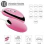 Romi Silicone Eggs 10-frequency Vibrations Wired Remote Control G-spot Vagina and Clitoris Stimulation Female Masturbation or Couples Sex Toys (Pink)