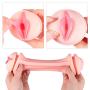 ZEMALIA Male Masturbators Adult Sex Toys 2 in 1 3D Realistic Pocket Vagina Pussy and Mouth Masturbator Cup with Teeth and Tongue Masturbation Sleeve Stroker for Men