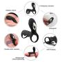 Male Vibrating Massage Ring Couples Toys for Pleasure Silicone Flirting Vibrate Things for Adult Men&Women Multiple Patterns Six Stimulation Rings for Relieves Stress,T Shirt