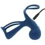 Renegade - Gladiator - Rechargeable Silicone Vibrating Remote Control Penis and Testicle Harness - Blue