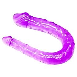 Roxy Sex Toys Double Dildo for Women 13” Small Anal & Vagina Curved Double Ended Dual Penetration G-spot Dong with Penis Head for Lesbians & Beginners