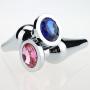 FST Luxury Jewelry Design Fetish Stainless Steel Anal Butt Plug Fantasy Sex Restraints Bondage SM Anal Stimulation Toy for Unisex Color Random Color Random Color Random(Middle)