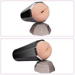 Male Sex Toys, iMiMi Male Masturbator Cup Masturbation Pussy Cup with 3D Realistic Vagina, Adult Stroker Toys Soft Silicon Removable for Men (Black)