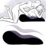 Argonv Hot Inflatable Sex Aid Wedge Pillow Sex Inflatable Love Position Cushion Couple (Purple)