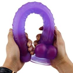 Winzfred 16 inch Realistic Dilo with Hands-Free Play Flexible Pennis Long Six Toysfor Women Men