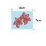 DaLin 4 Sheets Sexy Floral Temporary Tattoos for Women Flowers Collection (Red Cherry)