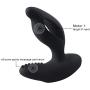 FUN-MATES Anal Plug Vibrator with Perineum Stimulation Cock Ring Plug Prostate Massager with Remote Control Adult Toys(Black)