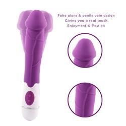 Viberate-Waterproof-Clitorial G-Spotter Stimulator Women-Toys - Big Dicks Dillator Thrusting Dilldó Silent for Couples Sex G Point (purple)