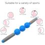 Muscle Roller Stick with 3 Ball Professional Grade Trigger - Massager Stick for Pain Relief Deep Tissue Muscle-Women Men Cellulite Blasting Remover Personal Massage for Back Leg Foot Neck