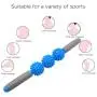 Muscle Roller Stick with 3 Ball Professional Grade Trigger - Massager Stick for Pain Relief Deep Tissue Muscle-Women Men Cellulite Blasting Remover Personal Massage for Back Leg Foot Neck