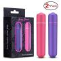 Sexy Slave Portable Waterproof 10 Speed Bullet Vibrator - Mini Electrical Massager - Clit Stimulator (Pack of 2, Pink and Purple)