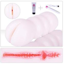 Pocket Pussy,Male Masturbator Vagina Sex Toy for Men,Male Mastubration Stroker Male Sex Toy (White, Lori)