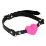 Eastern Delights Beginner Breathable Silicone Heart Open Locking Mouth Gags, Strapped Gags Ball Sex Toy