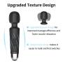 Wand Massager with 20x Magic Multi-Speed Vibrations, Cordless, Waterproof, Personal Handheld Electric Massager for Neck Shoulder Back Body Massage, Sports Recovery Muscle （Black Mini）