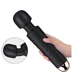 Personal Mini Wand Massager, Strongest Cordless Handheld Vibrating Power, Deep Tissue Massage for Back, Legs, Hand Pains & Sports Recovery,Best Rated for Travel Gift(Black)