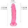 InvincibleFun Ergonomic Slim 7.87 Inch Soft Vibrant Toy with Suction Cup Base Easy to Clean Great for Beginners Unisex Magic (Color : Pink)