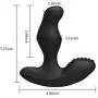 LEVETT Vibrating Anal Plug Butt Vibrator Silicone 16+3 Modes 360 Degree Rotating Head Stimulator Prostate Massager with Remote Controller Operation for Male Sex Toys(Black)