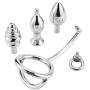 1SET Portable Stainless Steel Solid Metal Hook Delay RinDual-use Plug