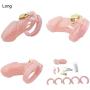 1 Set Plastic Device with Size Handheld Massager Ring Cages ity Lock Belt Sleeve-10